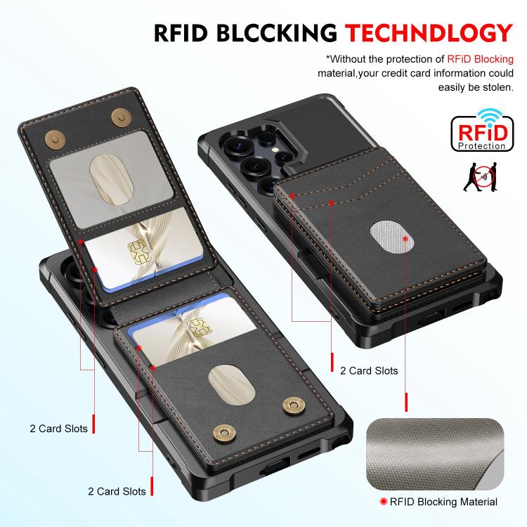 2-in-1 Magnetic Wallet MagSafe Leather Back Phone Case, For Samsung Galaxy S24 Ultra 5G, For Samsung Galaxy S24+ 5G, For Samsung Galaxy S24 5G, For Samsung Galaxy S23 FE 5G