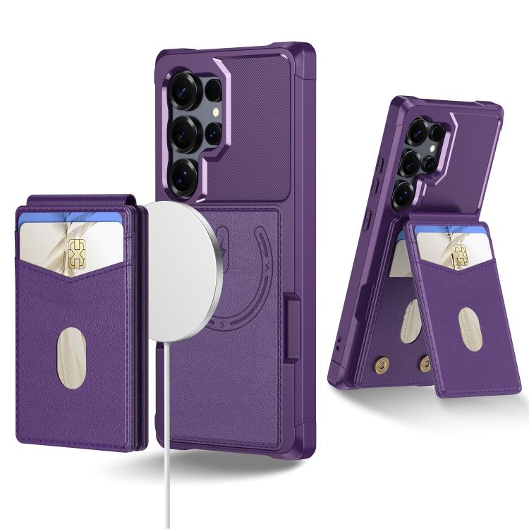 2-in-1 Magnetic Wallet MagSafe Leather Back Phone Case, For Samsung Galaxy S24 Ultra 5G, For Samsung Galaxy S24+ 5G, For Samsung Galaxy S24 5G, For Samsung Galaxy S23 FE 5G