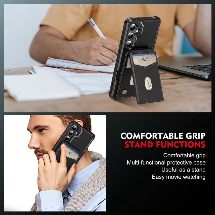 2-in-1 Magnetic Wallet MagSafe Leather Back Phone Case, For Samsung Galaxy S25 5G, For Samsung Galaxy S25+ 5G, For Samsung Galaxy S25 Ultra 5G, For Samsung Galaxy S24 FE 5G