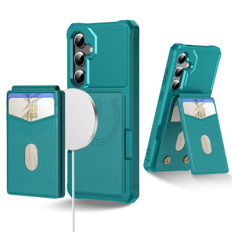 2-in-1 Magnetic Wallet MagSafe Leather Back Phone Case, For Samsung Galaxy S25 5G, For Samsung Galaxy S25+ 5G, For Samsung Galaxy S25 Ultra 5G, For Samsung Galaxy S24 FE 5G