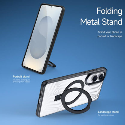DUX DUCIS Aimo Mag Series MagSafe Ring Holder Frosted Phone Case, For Samsung Galaxy S25 Edge 5G, For Samsung Galaxy S25 5G, For Samsung Galaxy S25 Ultra 5G, For Samsung Galaxy S24 Ultra 5G