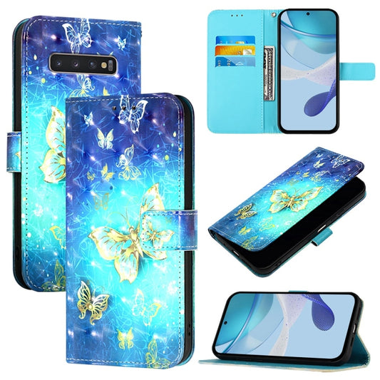 3D Painting Horizontal Flip Leather Phone Case, For Samsung Galaxy S10+, For Samsung Galaxy S10